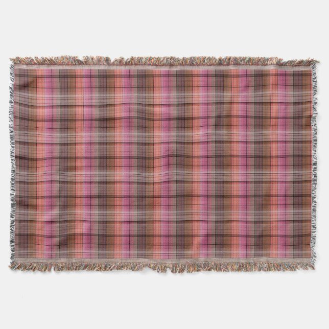 Utkast. Brown rosa plaid. Mysfilt (Framsidan)
