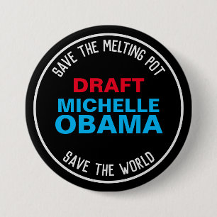 Utkast MICHELLE OBAMA 2024 Kampanj Knapp