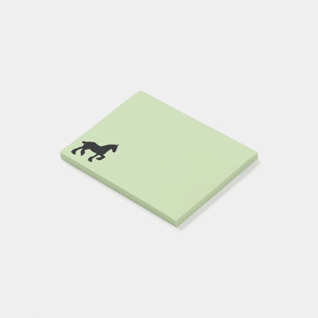 Utkast till häst siluett post-it block (Vinklad)