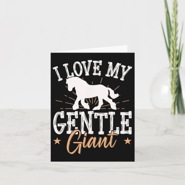 Utkast till hästmemorandumdesign för en Clydesdale Kort (Framsida)