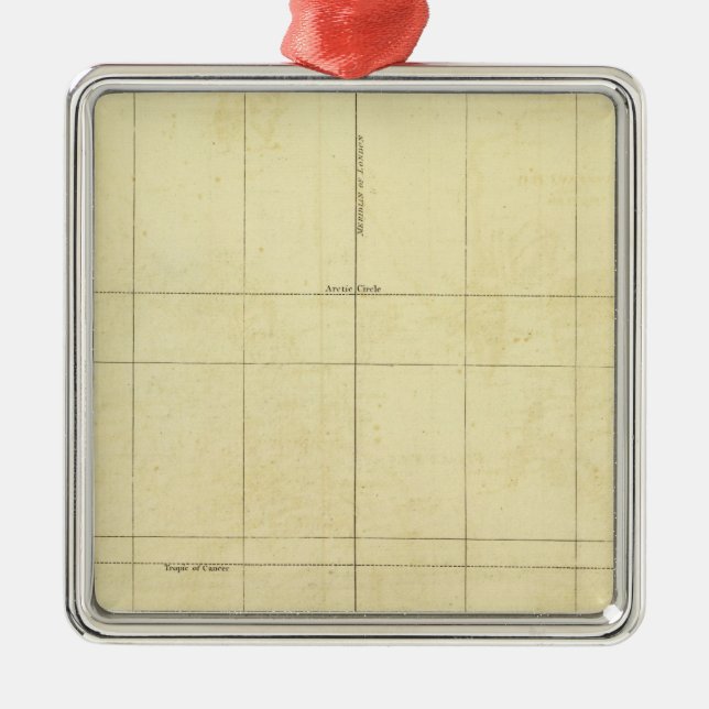 Utkast till världskarta julgransprydnad metall (Framsidan)