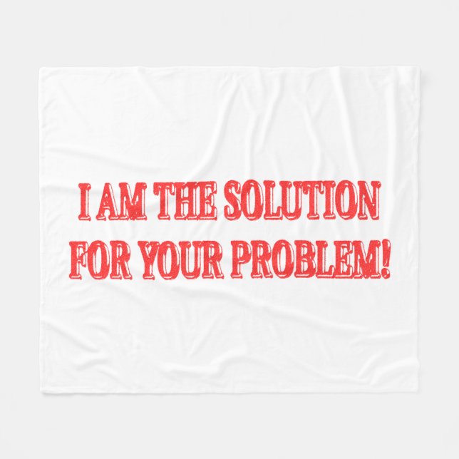 Utkastet "I ÄR LÖSNINGEN" - köp Fleecefilt (Framsidan (Horisontell))