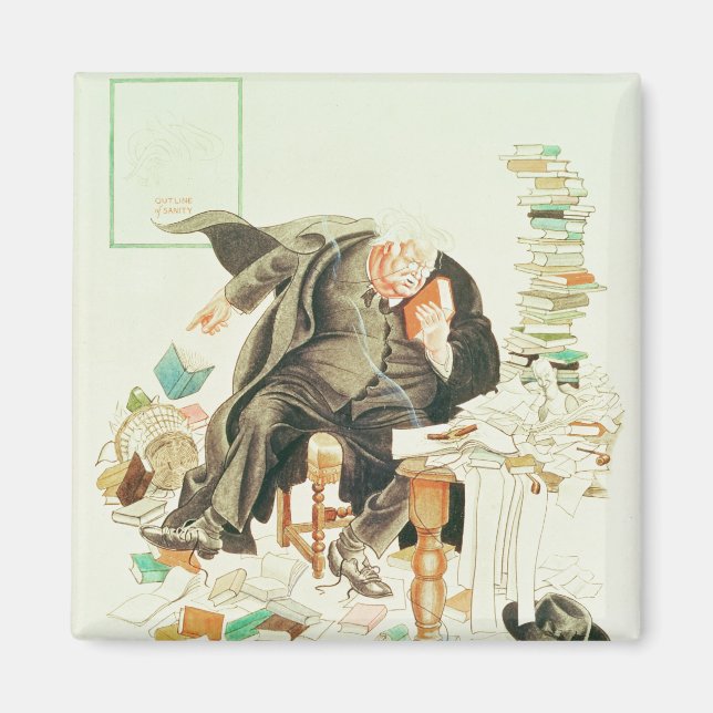 Utkastet till sanitetens statistiska Tecknad Magnet (Framsidan)