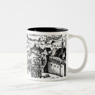 Utkastning genom fönster av Prague, 1618 Två-Tonad Mugg