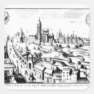 Utkastning genom fönster av Prague, 3rd Augusti Fyrkantigt Klistermärke