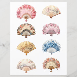 Utklipp Rokoko Handfläkt