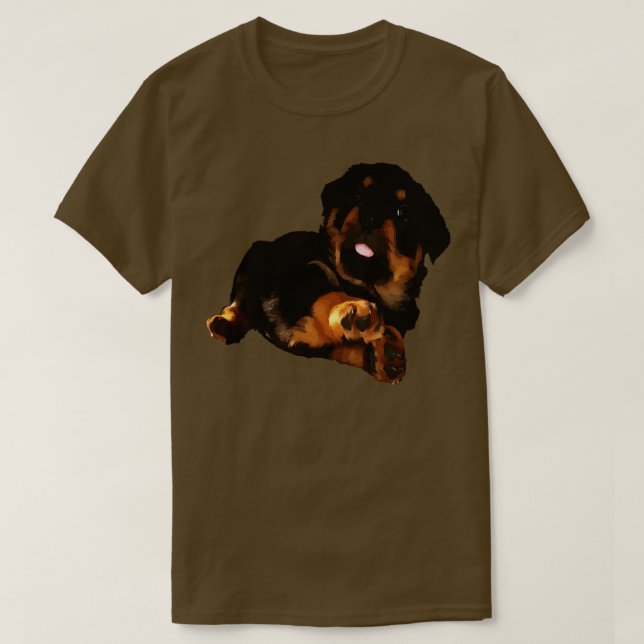 Utklippt ut rottweiler-valparvektor t shirt (Design framsida)