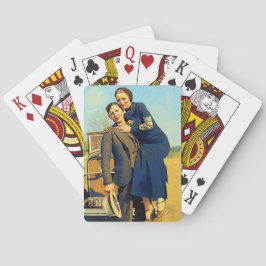 Utlämningar Bonnie & Clyde The Barrow Gang Målning Casinokort
