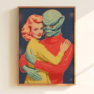 Utländsk Väggkonst Vintage Sci-Fi Affisch Utskrift