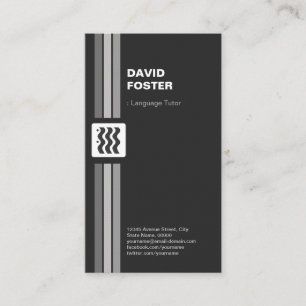 Utländska språklärare - Premium Dubbla Side Visitkort