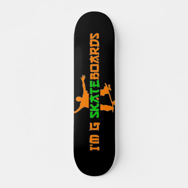 Utländskt Stil-teckensnittsskateboard #1 Skateboard Bräda 19,5 Cm (Framsida)