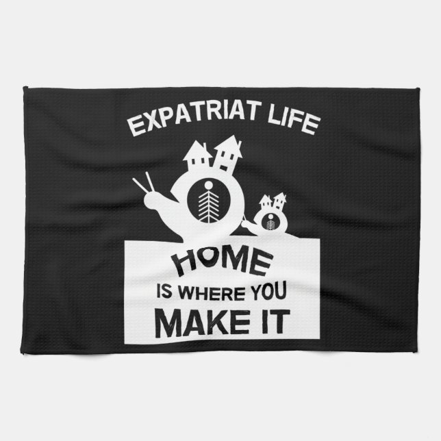 Utlandsstationerade utvandrar utomlands för att ut kökshandduk (Horisontell)