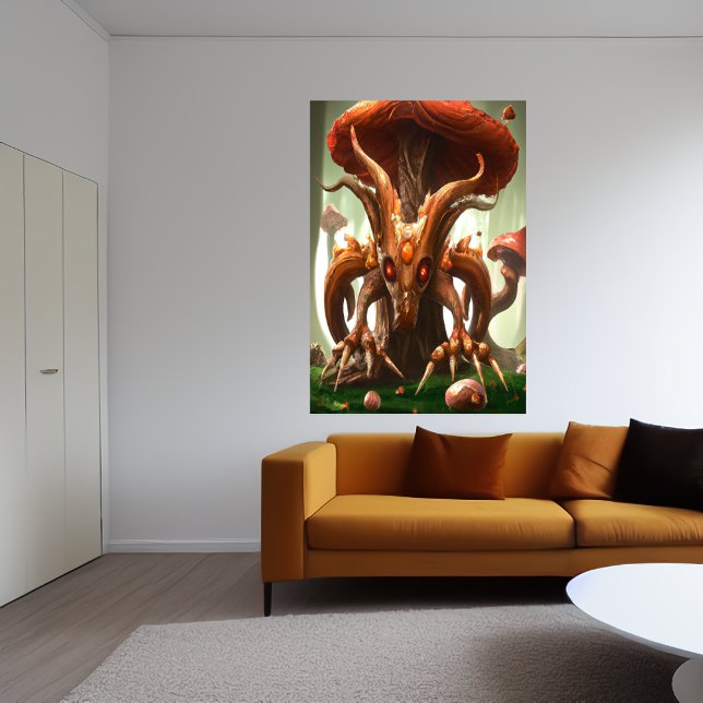 Utlänning av rött och orange | AI Art Poster (Skapare uppladdad)