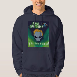 utlänning här är vi och vi ger oss inte, ufo, utom hoodie