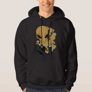 utlänningar rymd aliens ufo pistol hoodie
