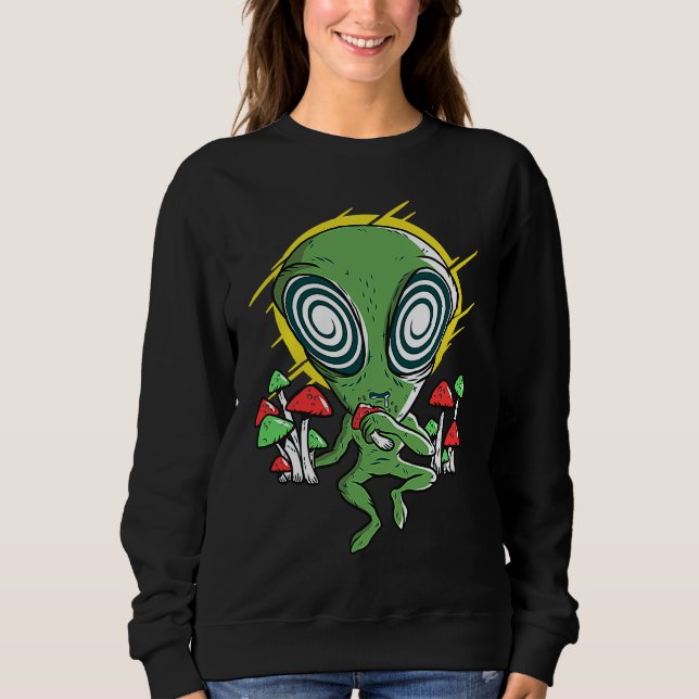 utlänningar rymd aliens ufo svamp svampar t shirt (Framsida)