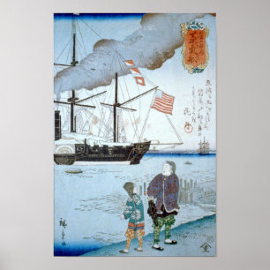 Utlänningars Frakt, Hiroshige Japans finkonst Poster