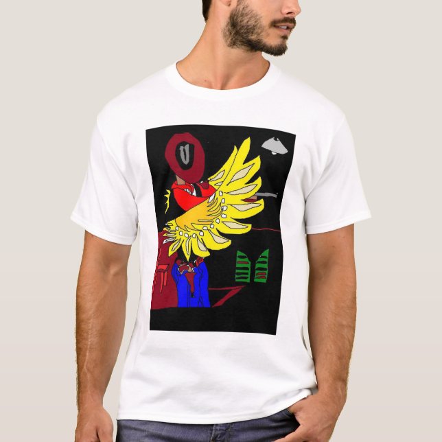 Utlänningens gyllene flygning t shirt (Framsida)
