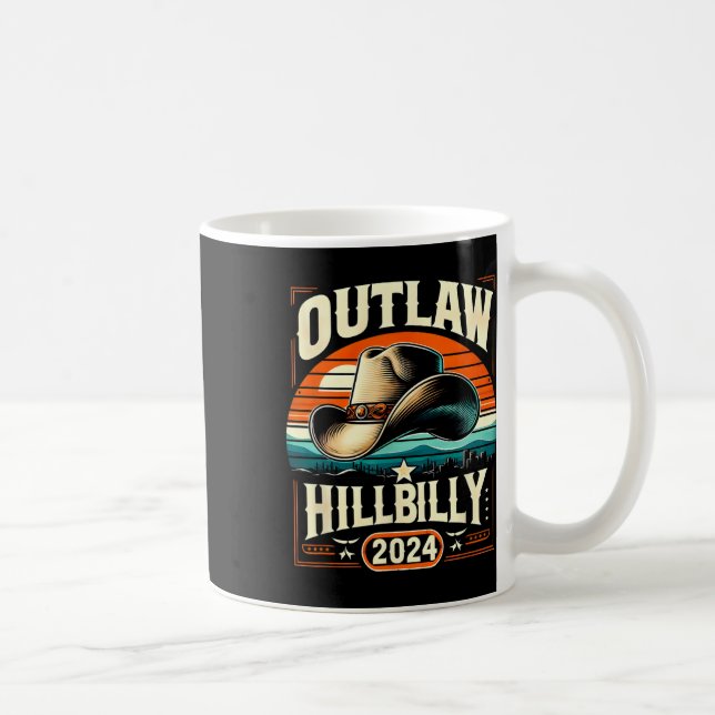 Utlaw Hillbilly 2024 USA:s valdag Cowboy Hat Kaffemugg (Höger)