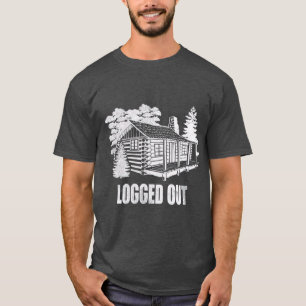 Utloggad kabin LifeFunny Mountain Home Gift T Shirt