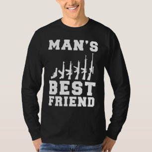 Utlösande Chuckles: Gun - Mans Best Friend Tee for