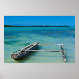 Utlösare Canoe i grunda havet Poster