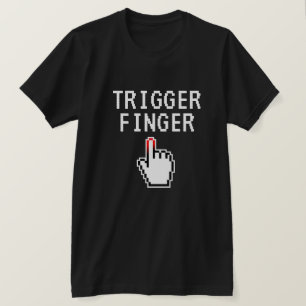 Utlösare Finger lustiga skjortpresenter för vide T Shirt