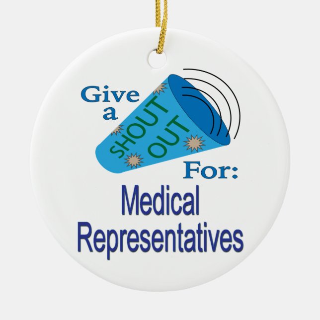 Utlysning för medicinska representanter julgransprydnad keramik (Framsidan)