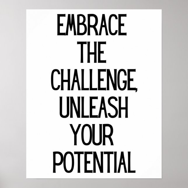 Utmana den inspirationsinriktade minimalisten poster (Framsidan)