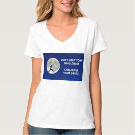 Utmana dina begränsningar för motiveringsofferten t shirt