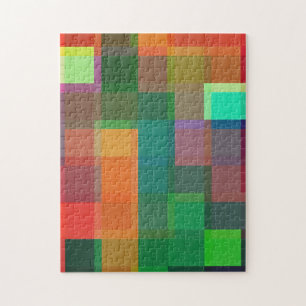 Utmana Färg Block Art Colorful Puzzle Pussel