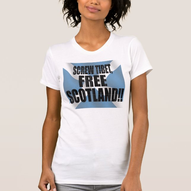 Utmaning att att bry sig, FRIA SKOTTLAND!! Tee (Framsida)