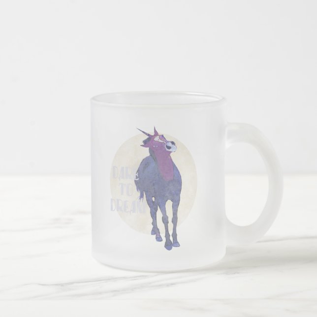 Utmaning att drömma Unicorngåvor Frostad Glasmugg (Höger)