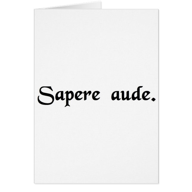 Utmaning att vara klokt hälsningskort (Framsidan)