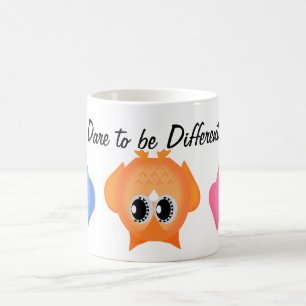 Utmaning att vara olik dyftugglamugg kaffemugg
