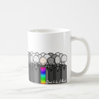Utmaning att vara olikt kaffemugg