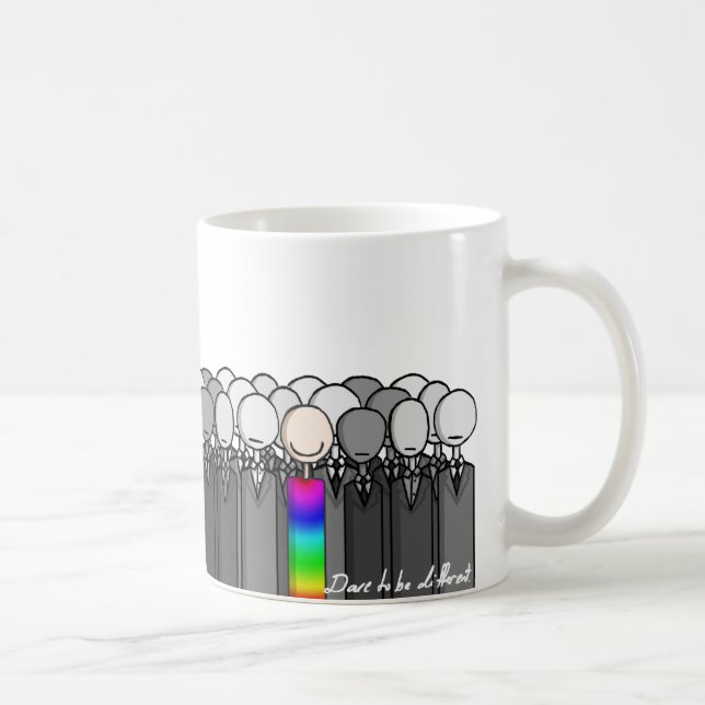 Utmaning att vara olikt kaffemugg (Höger)