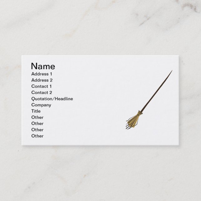 Utmaning att vara ont visitkort (Framsida)