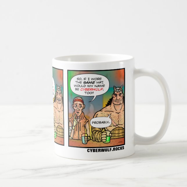 UTMANING av den CYBERWÜLF-"främling" muggen Kaffemugg (Höger)