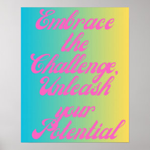 Utmaning-Motiv-typografi Poster