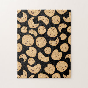 Utmaning och Roligt Chocolate Chip Cookies Mönster Pussel