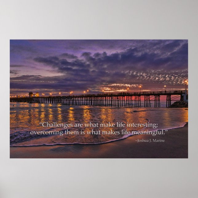 Utmaningar är det som gör livet intressant att Pos Poster (Framsidan)