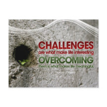 Utmaningar inspirerande vykort