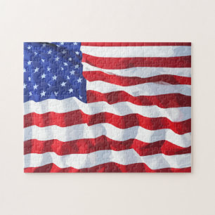 Utmaningar mot amerikanska Stars och stripes Pussel