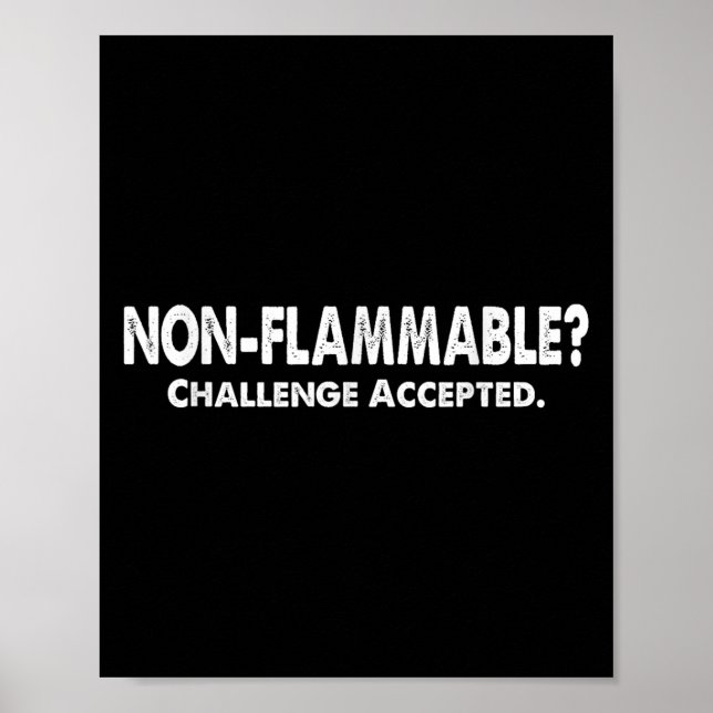 Utmaningen accepterad! Funny Geek Quot Poster (Framsidan)
