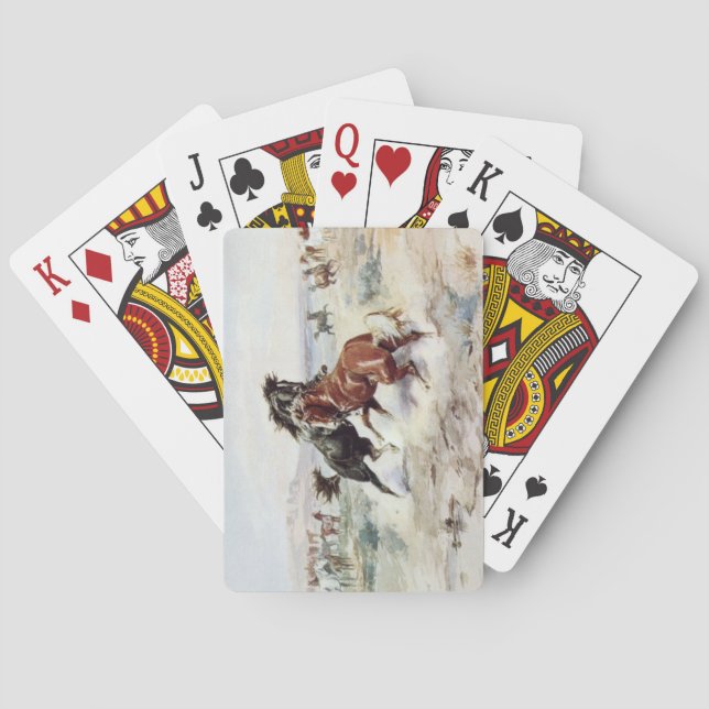 Utmaningen (kamp mot hästar Stallions) Casinokort (Baksidan)