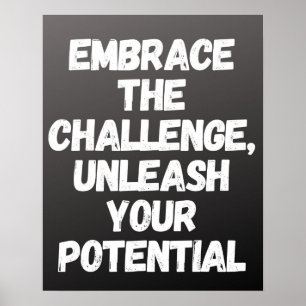 "Utmaningen till inspirationskartong Poster