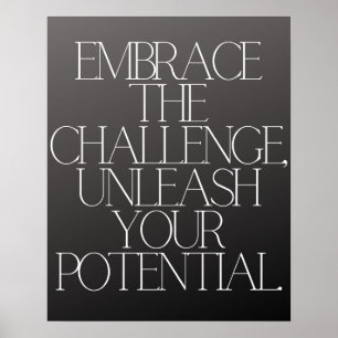 "Utmaningen till inspirationskartong Poster