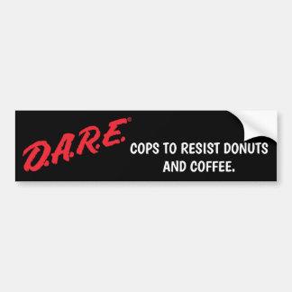 UTMANINGsnutar som motstår donuts och kaffe Bildekal