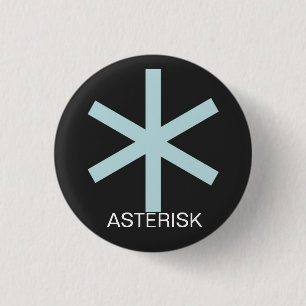 Utmärka med en asterisk klämmer fast knapp